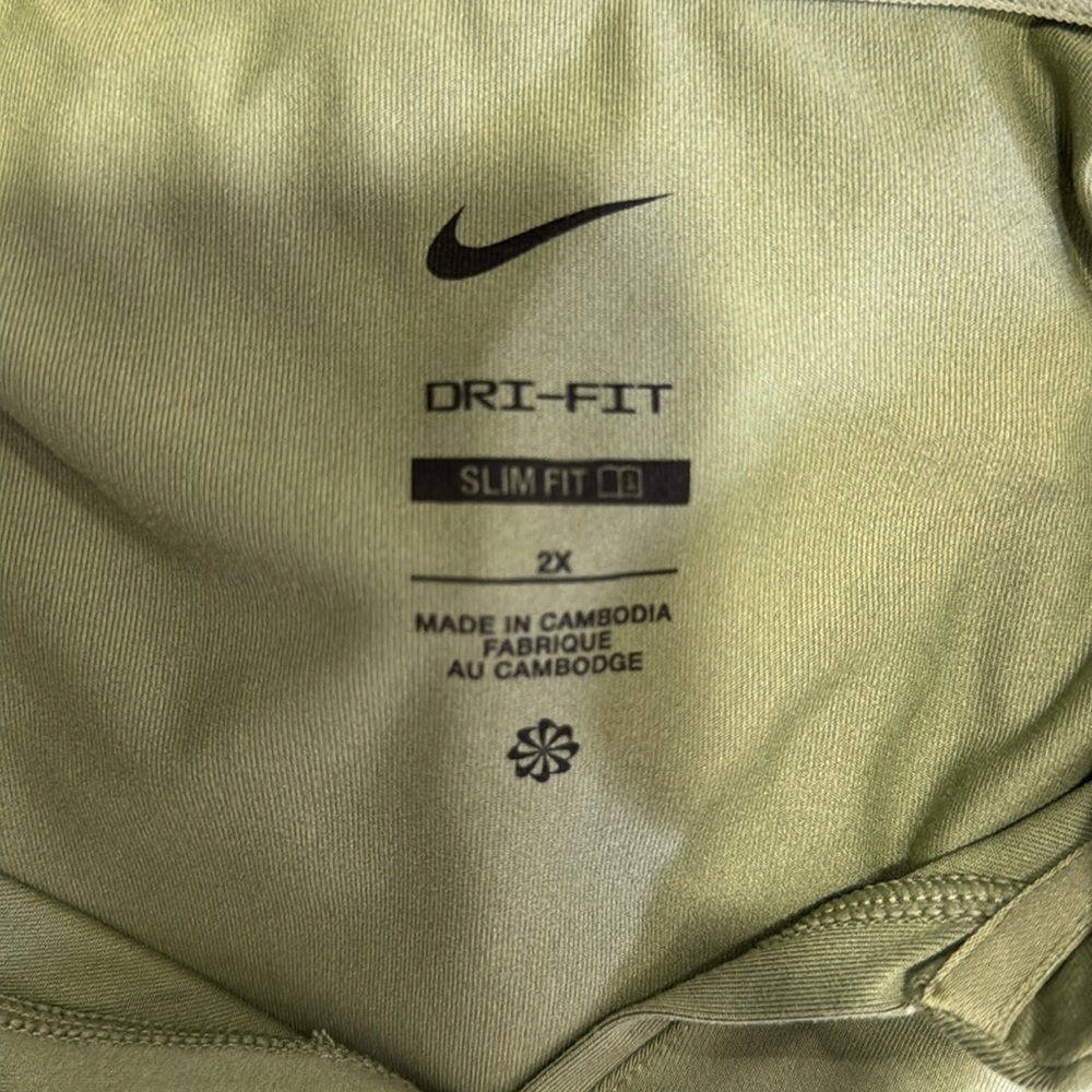 Nike Women's Olive Green Tank Top Athletic Dress 2X DriFit - Picture 4 of 4